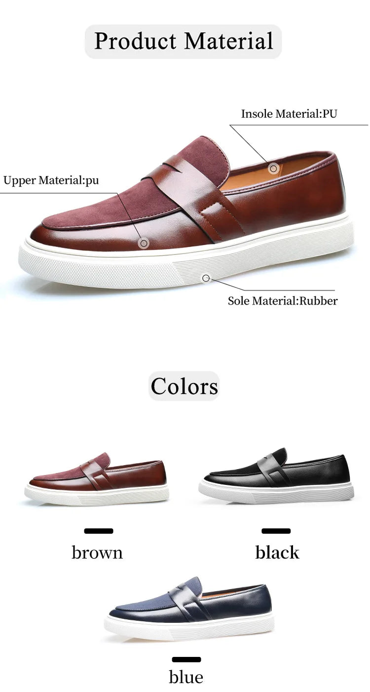 Comfortable thick sole loafers in soft suede with refined platform design