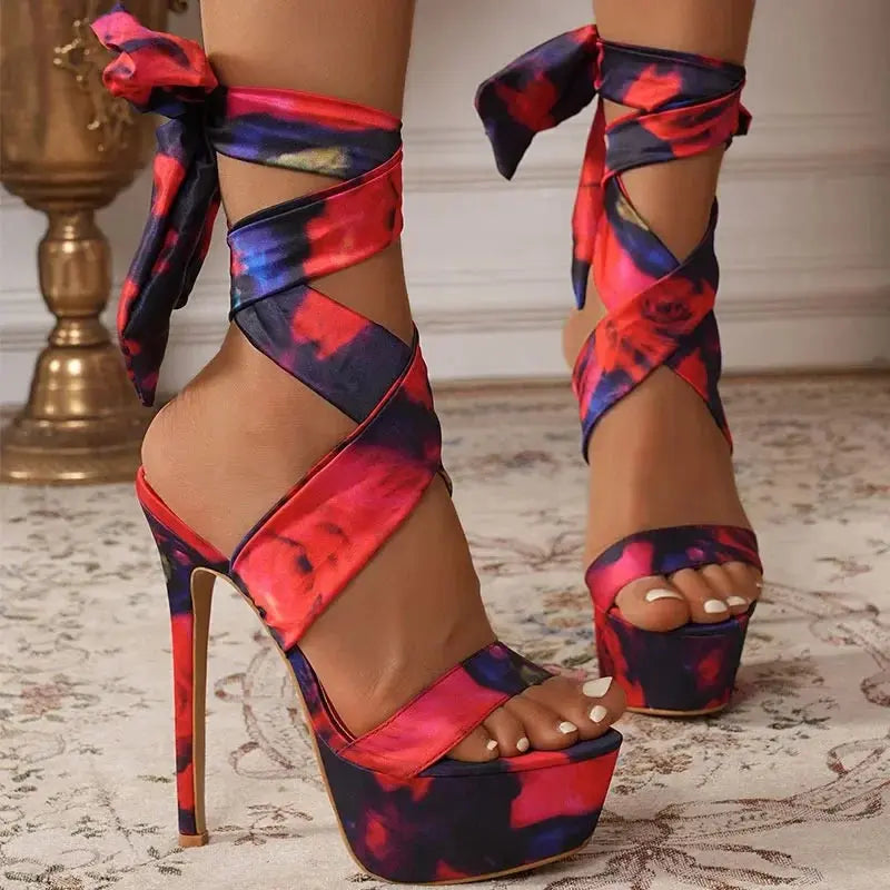 Waterproof red heels with durable rubber outsoles for slip resistance and stability.