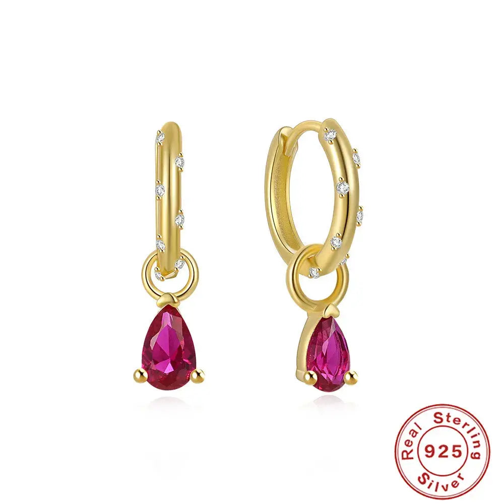 Glamorous silver zircon earrings perfect for parties and celebrations.