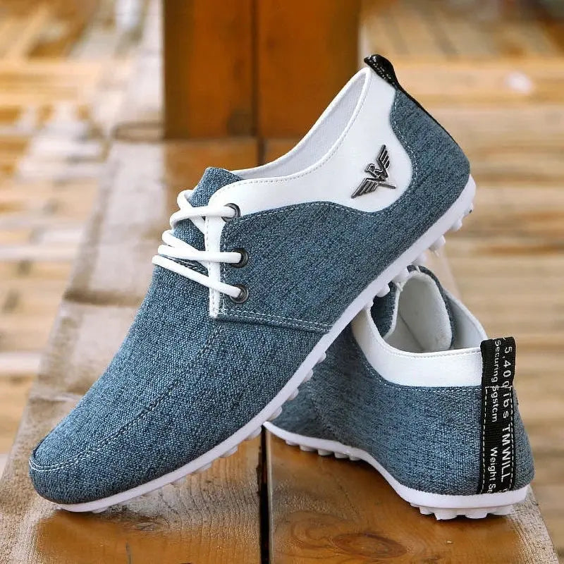 Breathe Easy Canvas Sneakers in light gray, perfect for city exploration.