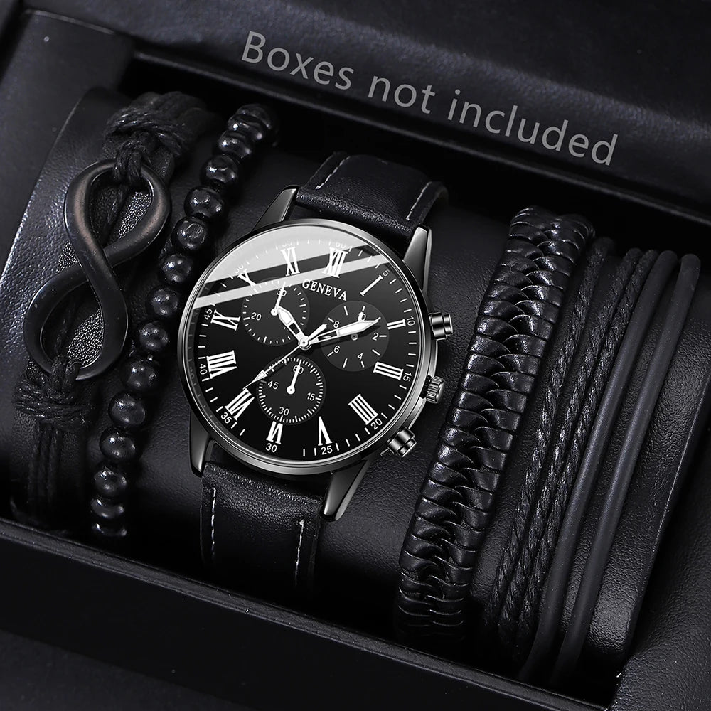 Men's quartz watch with bold dial, perfect for defining moments.