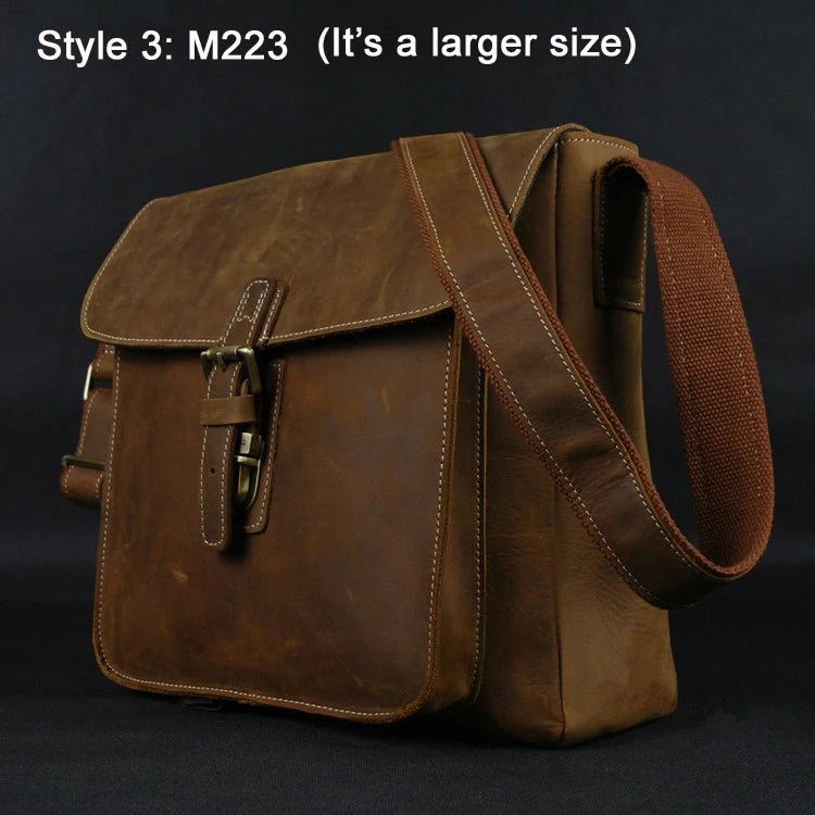 Vintage Genuine Leather Men's Messenger Bag