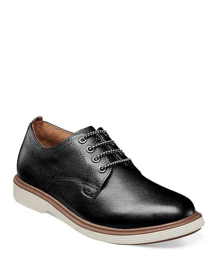 Young Gentleman cognac brown oxford dress shoe with Supacush comfort footbed on white background