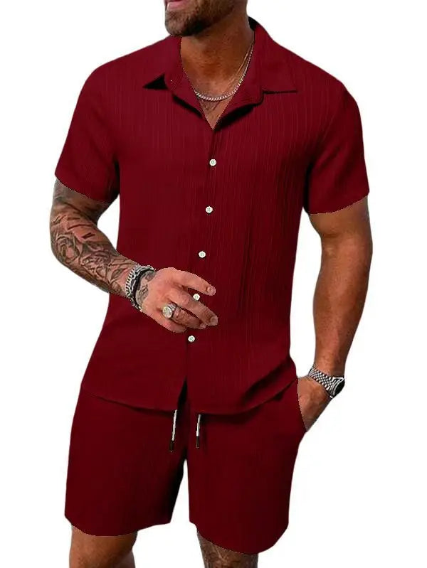 Men's Multi-Color T-Shirt & Shorts Set