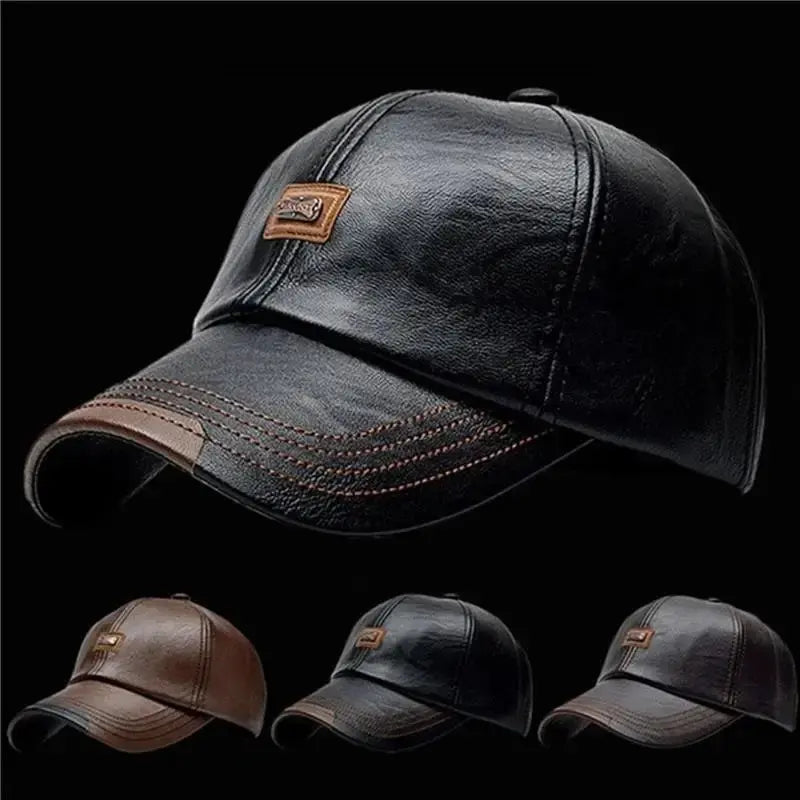Adjustable winter cap featuring a stylish design for cool weather.