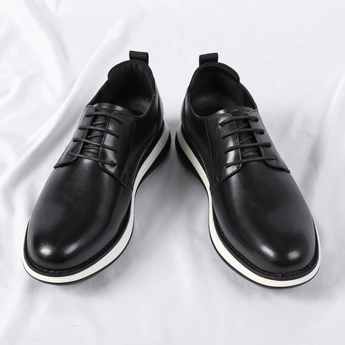 Professional men's leather oxford shoes with breathable design and waterproof construction