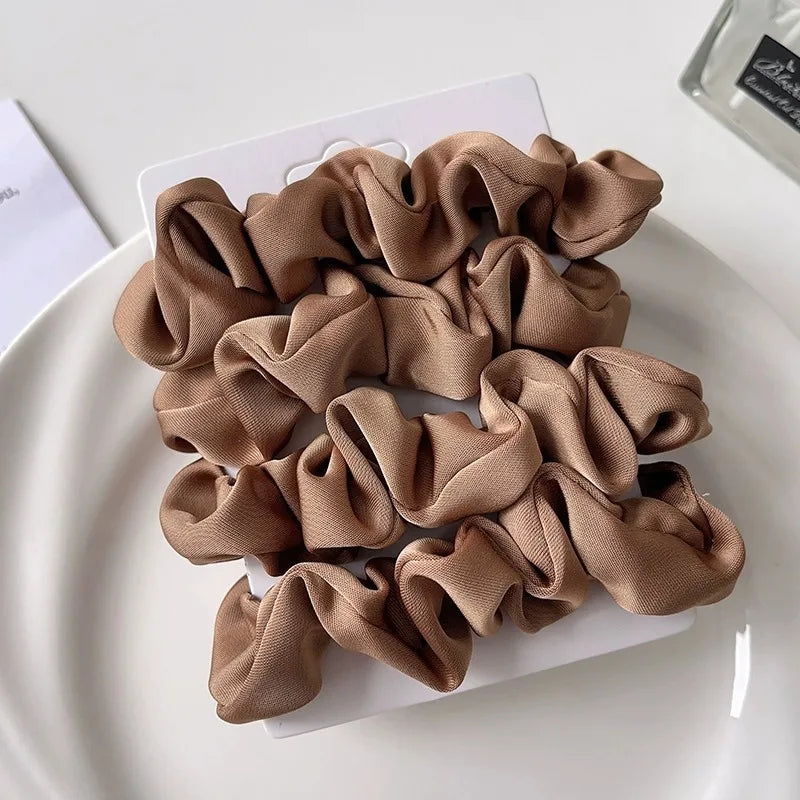 Soft silky scrunchies moving effortlessly from sunrise to sunset activities