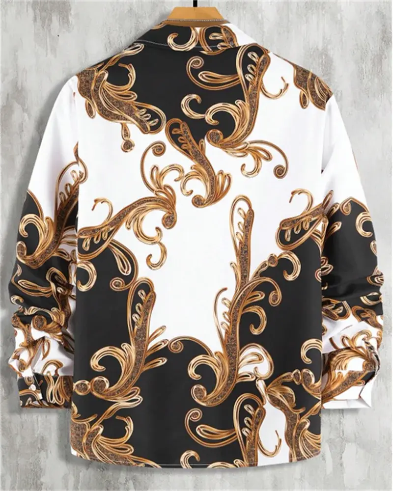 Stylish Command the Room Silk-Blend Shirt on a hanger, showcasing its structured look.