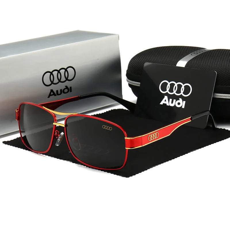 Polarized driving sunglasses with durable alloy construction and anti-glare technology