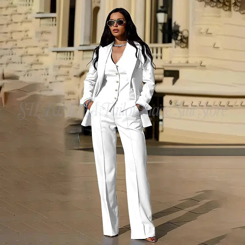 Detail of the suit's hemline, showcasing its tailored finish.