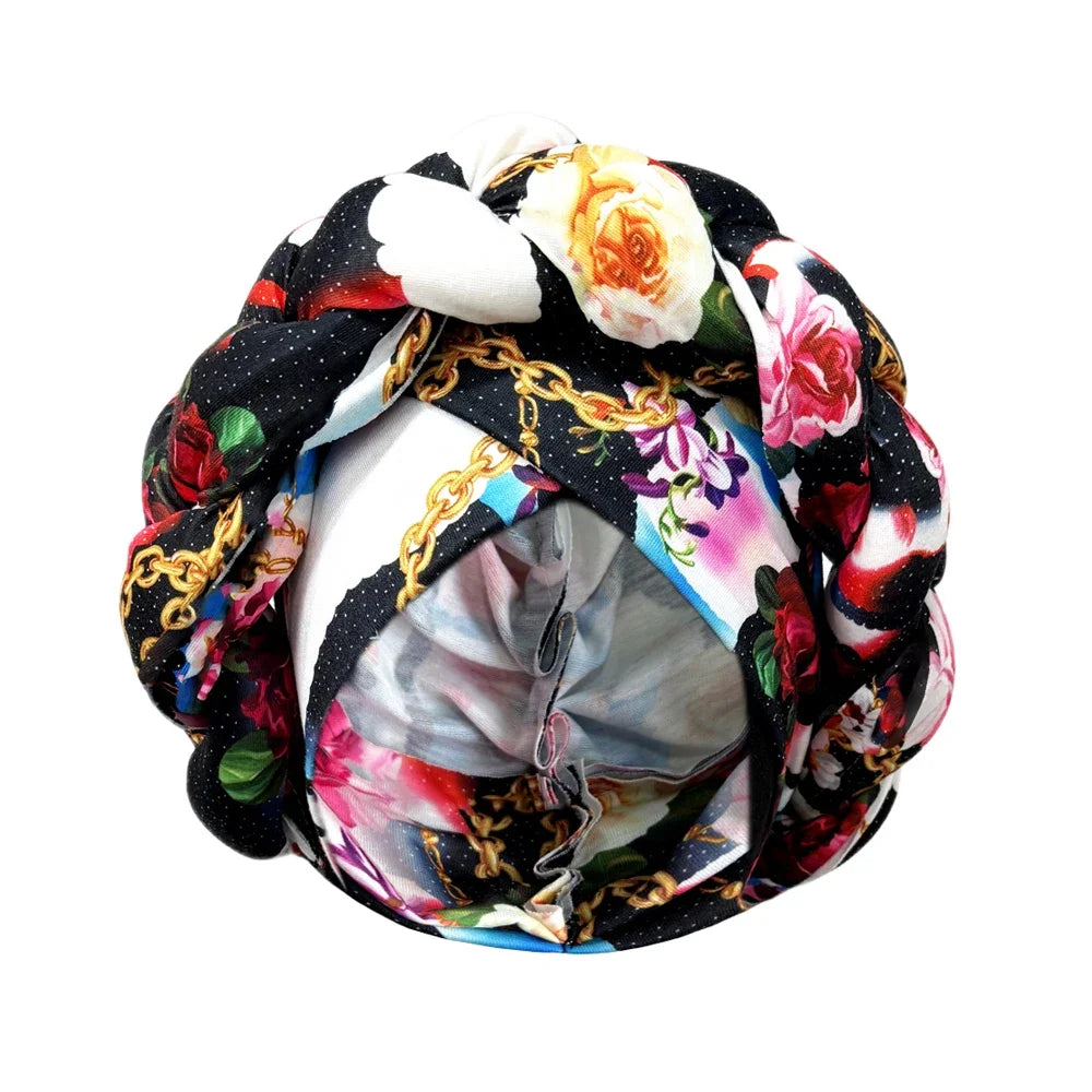 African Women Turban Cap & Big Braid Head Wrap