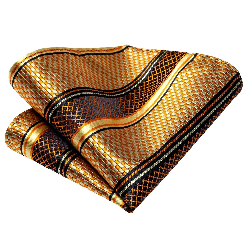 Sophisticated striped silk tie, ideal for formal attire and executive wardrobe.