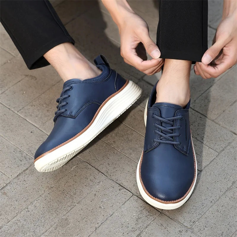 Classic lace-up leather oxford shoes for business and formal occasions