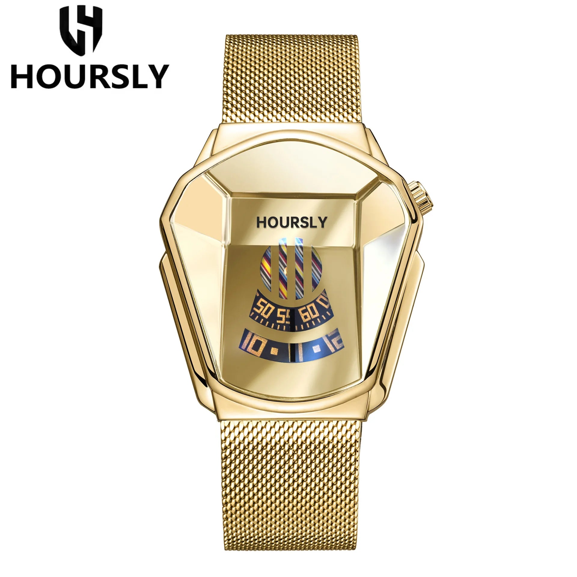 M.A.W Quartz Watch featuring a sleek irregular case shape and durable design.