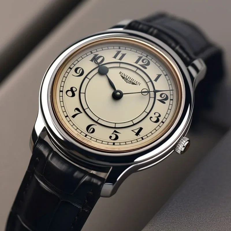 Luxury men's accessory featuring a comfortable fit and precise quartz movement.