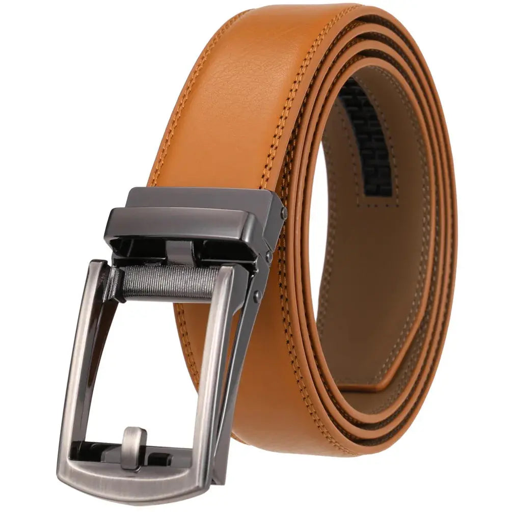 Luxury leather belt with a polished look, suitable for any occasion.