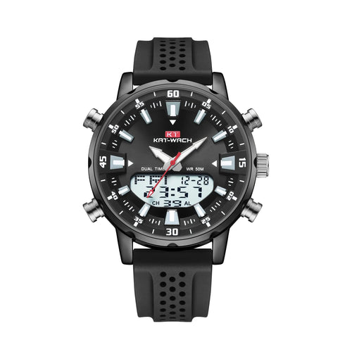 Luminous timepiece showcasing twilight visibility for day and night use.