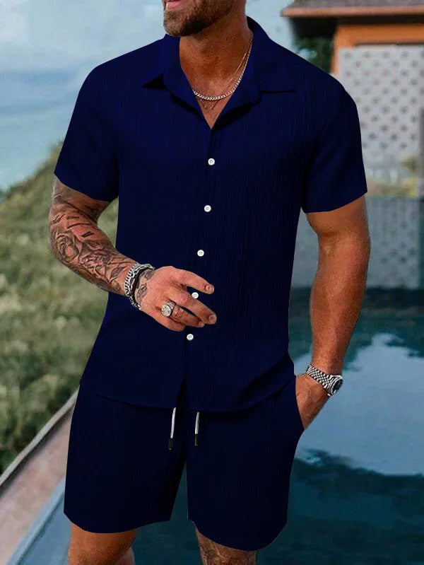 Men's Multi-Color T-Shirt & Shorts Set