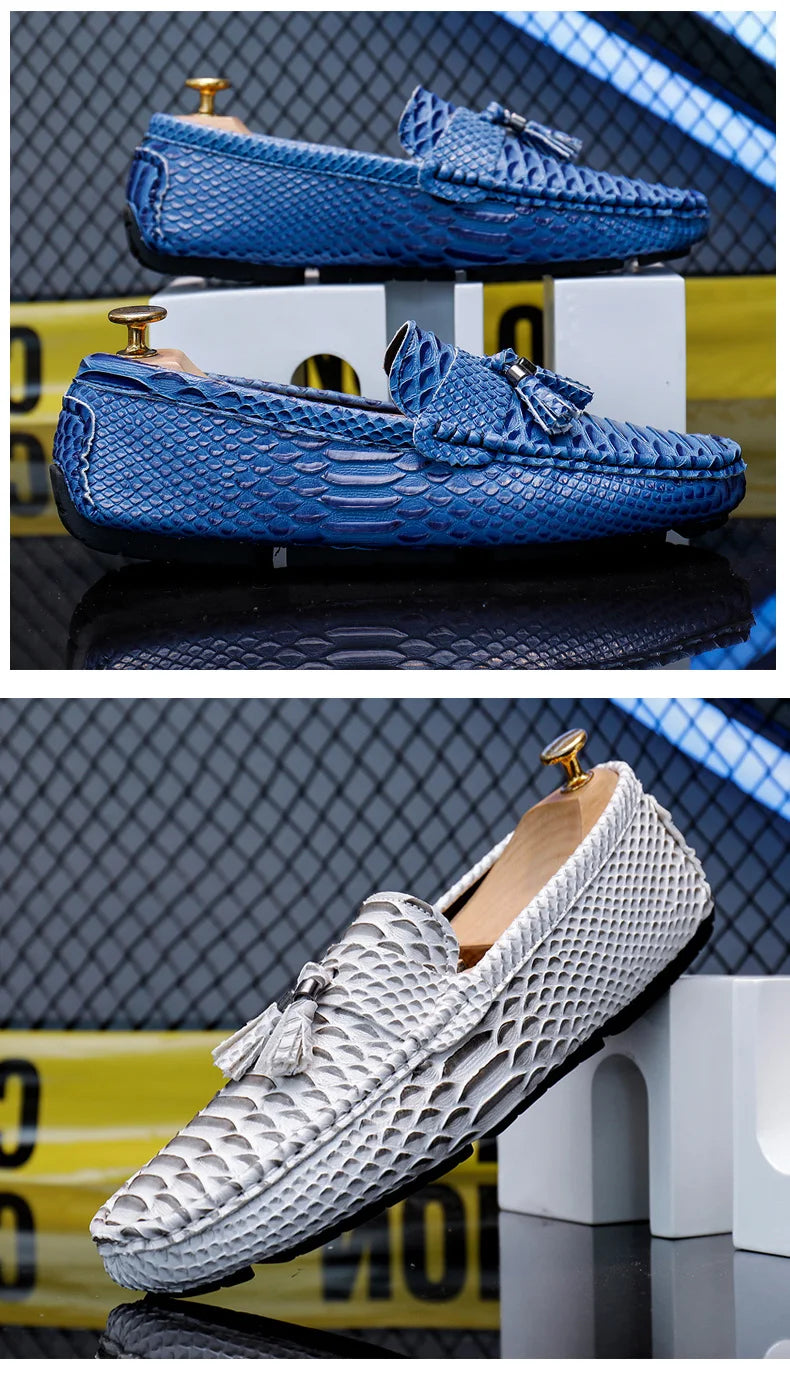 Casual leather loafer featuring slip-on ease and waterproof protection