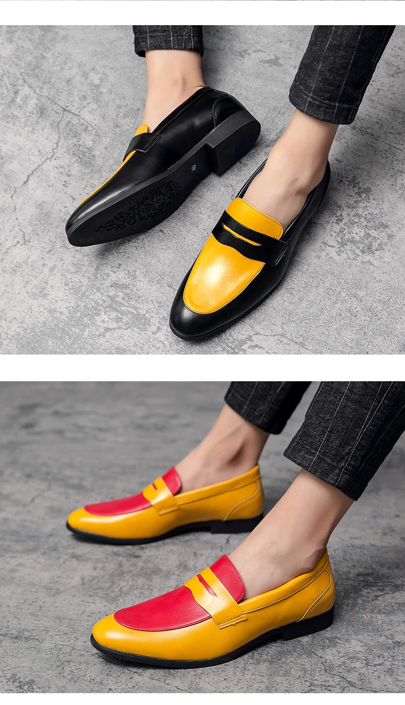 Classic brown loafers styled with tailored trousers for office wear