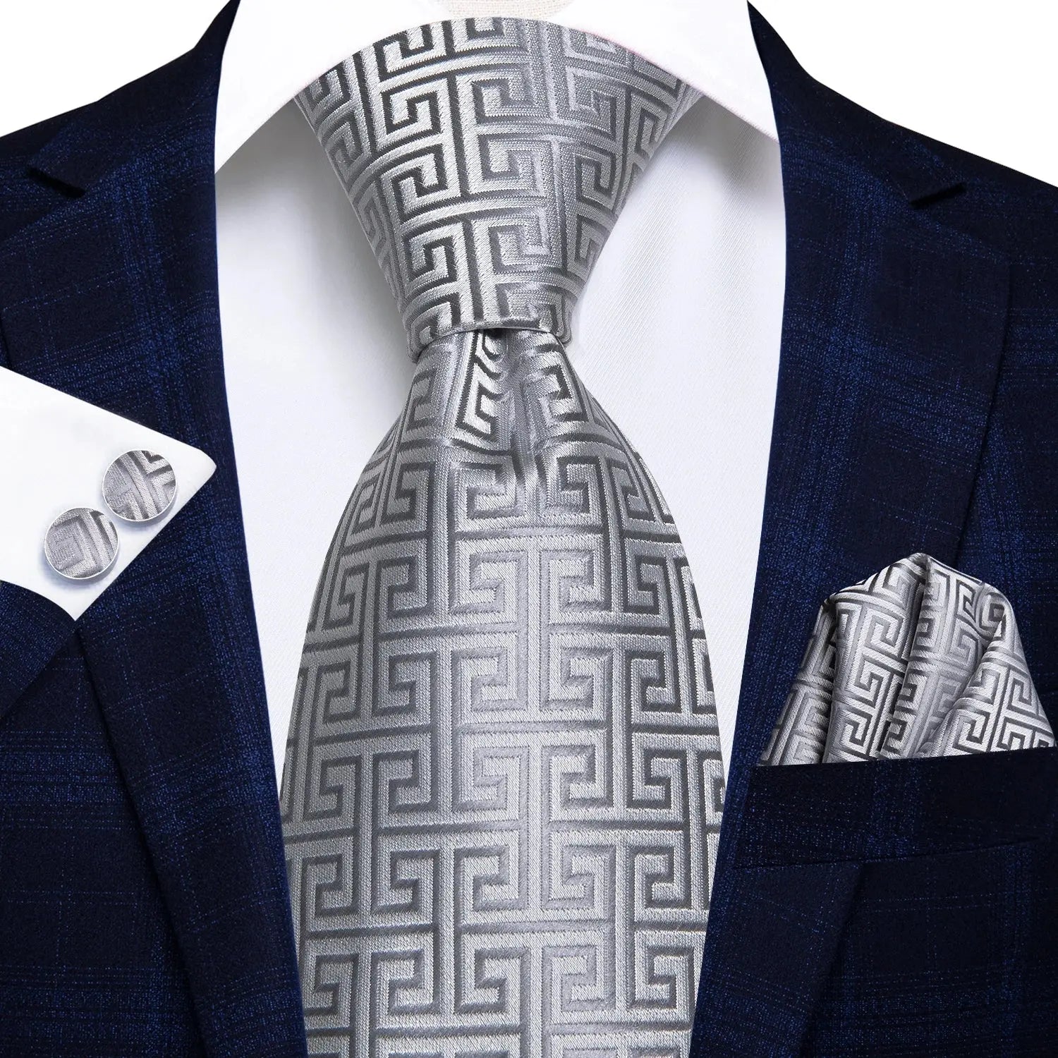Enchanting silk tie set perfect for high-stakes events.