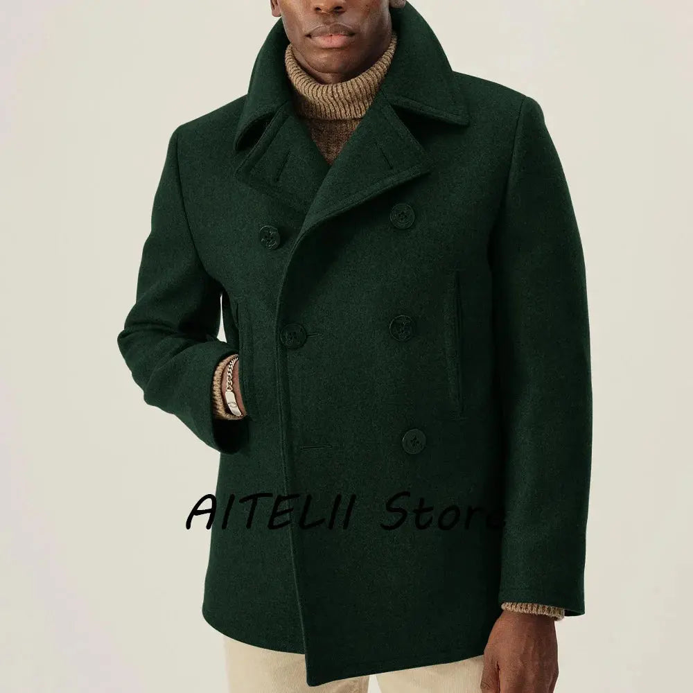 Detail shot of the coat's fabric, showing the luxurious cashmere blend texture.