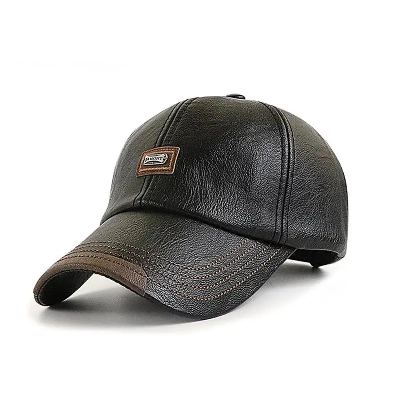 Versatile men's cap with a sleek design, perfect for chilly days.