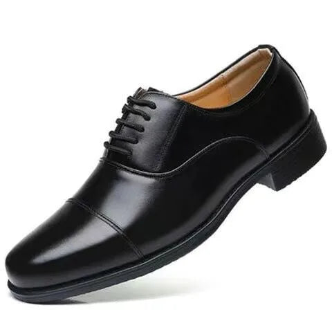 Comfortable lace-up dress shoes with a snug fit and stable support.