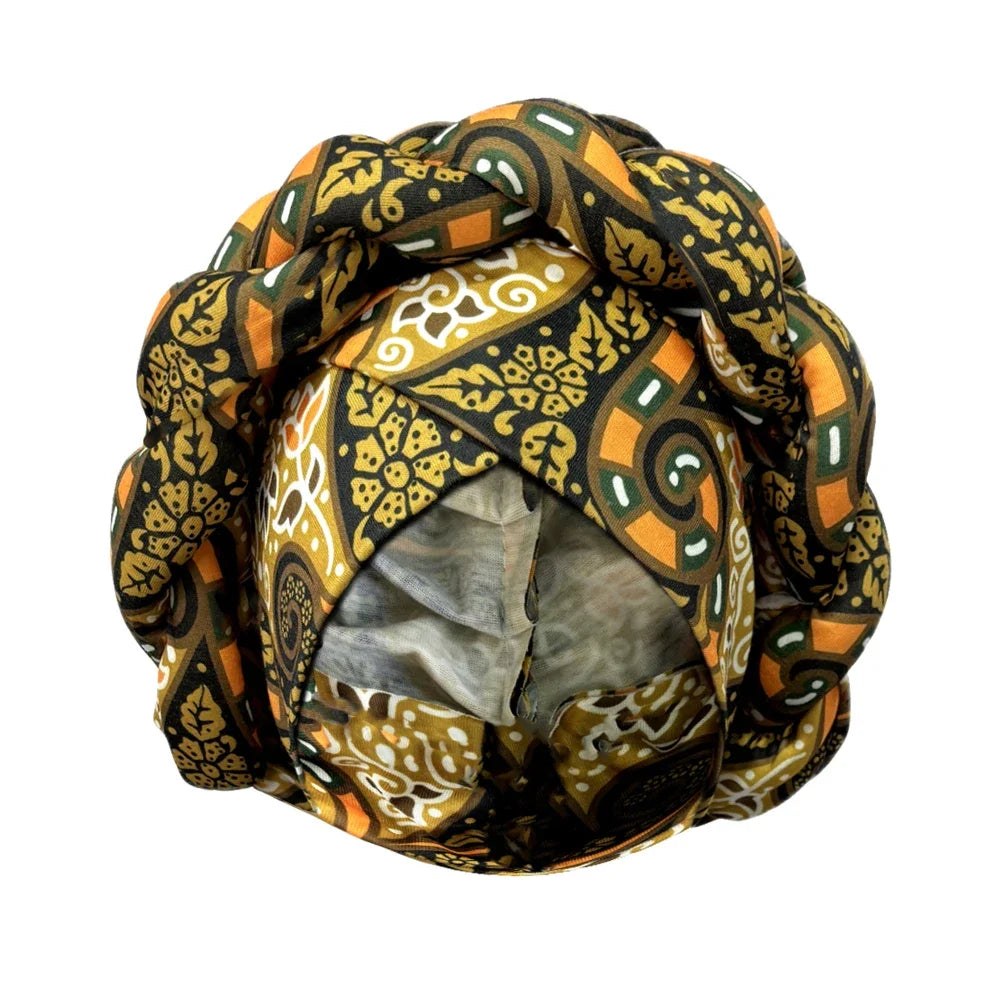 African Women Turban Cap & Big Braid Head Wrap