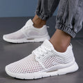 Men's casual slip-on loafers with moisture-wicking mesh fabric and anti-slip rubber sole