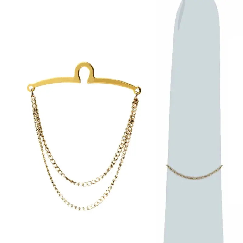 Sophisticated gold tie bar with refined finish for boardroom and formal events