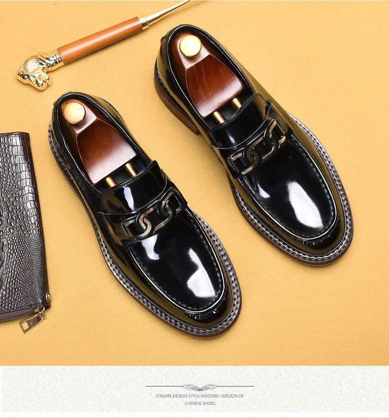 All-season leather loafers with waterproof protection and breathable design