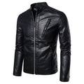 Urban Sleek leather jacket in black, featuring a smooth outer finish and plush polyester lining.