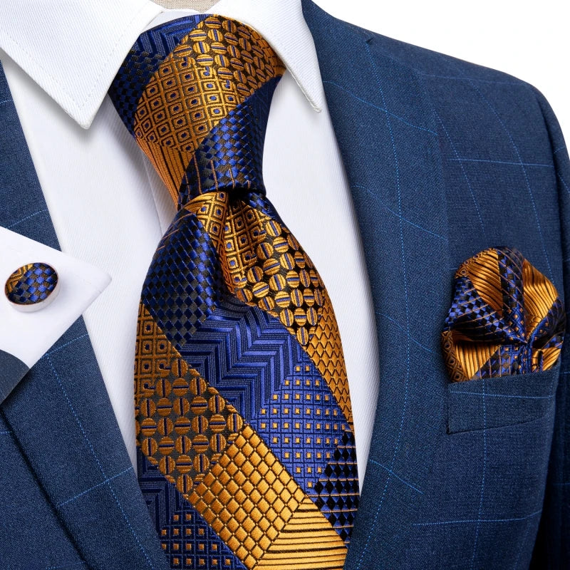Sophisticated paisley pattern tie and handkerchief for special events