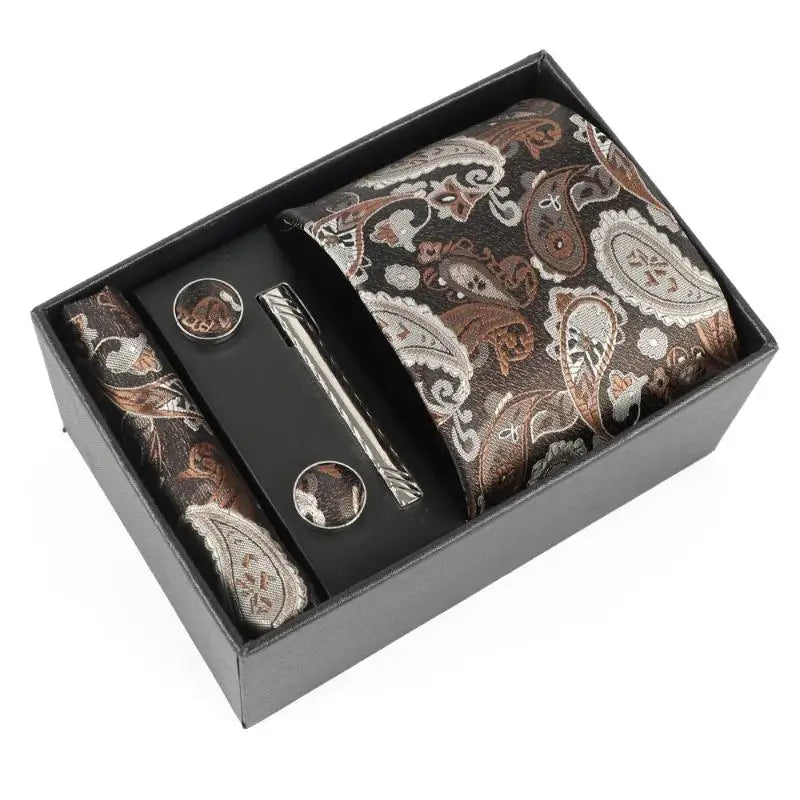 Navy silk tie set, designed for memorable first impressions.