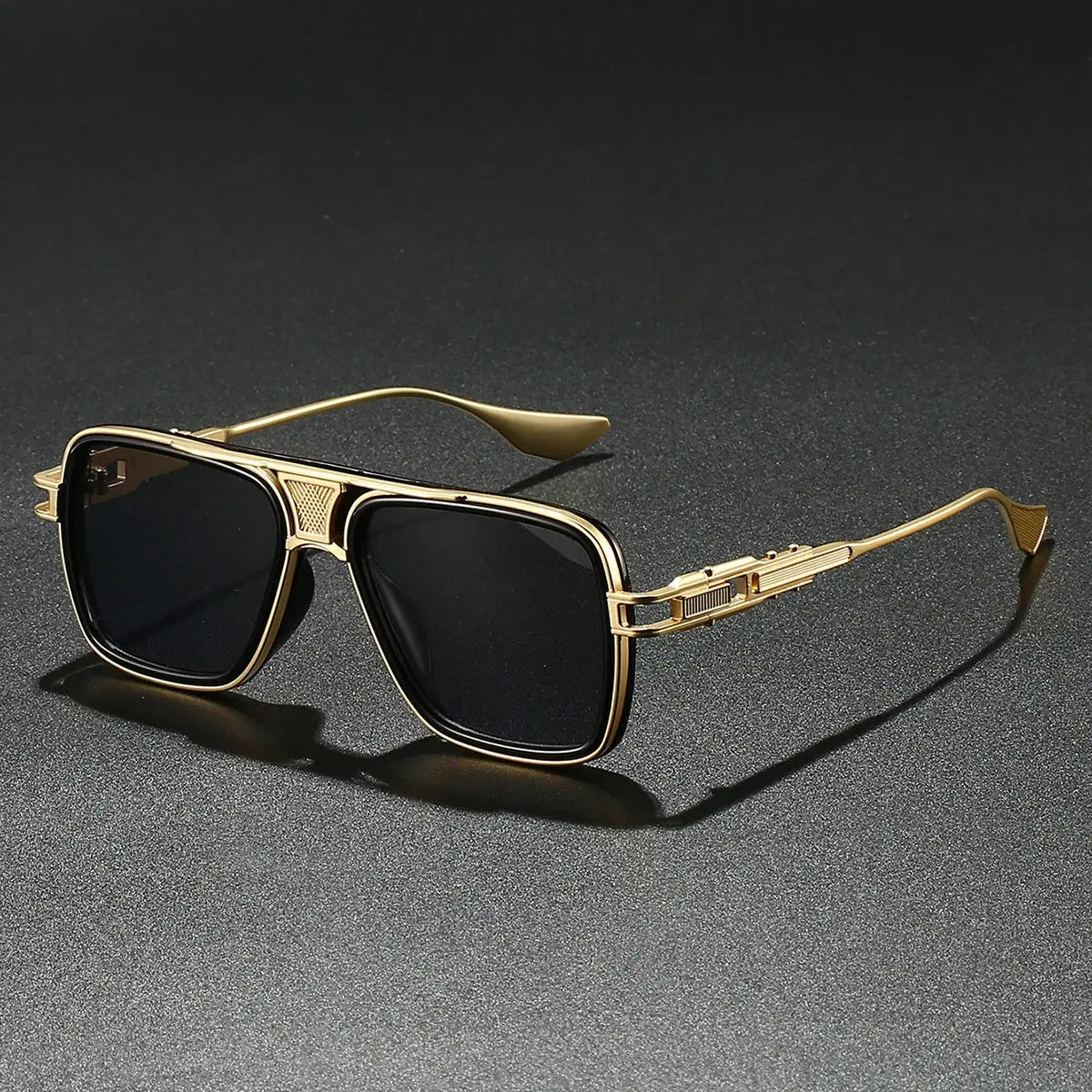 Close-up of Sunlit Glare sunglasses showcasing the high-grade polycarbonate lens clarity.