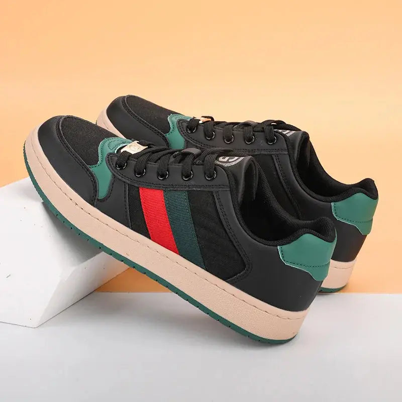 Close-up of Glide With Style sneakers showcasing anti-slip sole for secure footing.