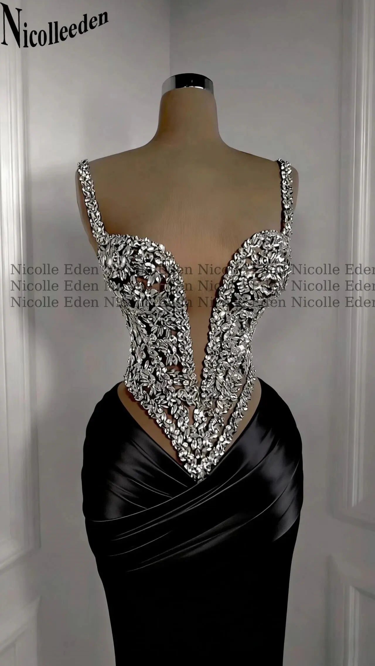 Rhinestone Gala Gown in a ballroom setting, capturing the essence of elegance and sophistication.