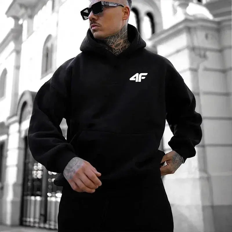 Close-up of Urban Comfort Hoodie fabric showcasing its soft texture and high-quality polyester material.
