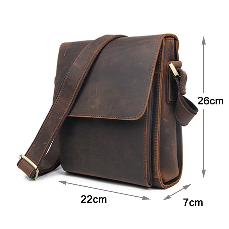 Vintage Genuine Leather Men's Messenger Bag