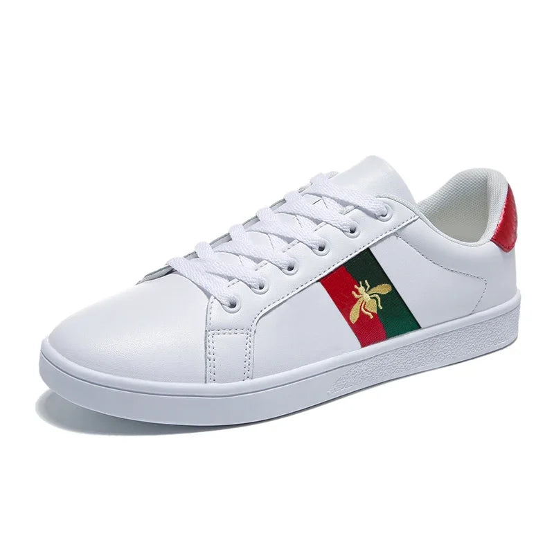 Everyday casual sneakers featuring distinctive bee embroidery and all-day comfort