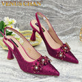 African Rhinestone Designer Wedding Shoes for Women