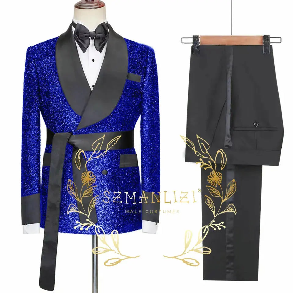 Model wearing Command the Room black tuxedo at an elegant event.