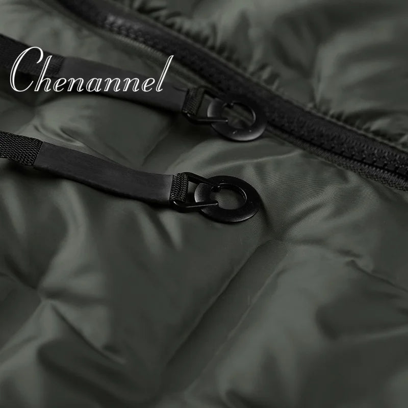 Zipper detail of the Autumn Chill Wrap Vest, designed for easy access.