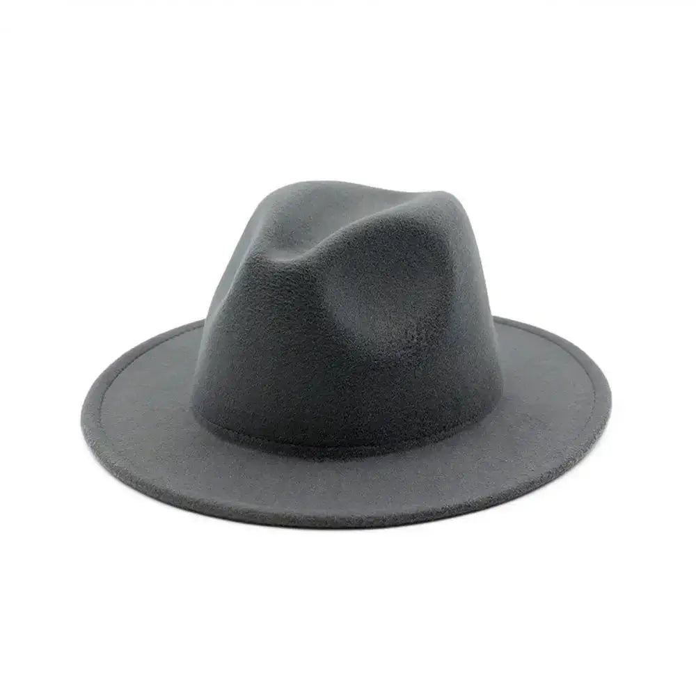 Durable charcoal fedora perfect for jazz age fashion enthusiasts.