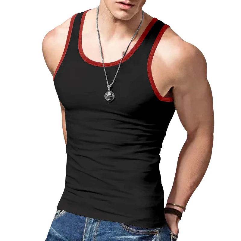 Lightweight men's tank ideal for urban walks and park visits.