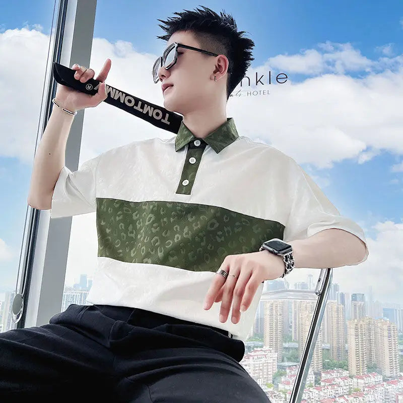 Model wearing the elegant Breeze Through Summer Tee, styled for a casual chic look.