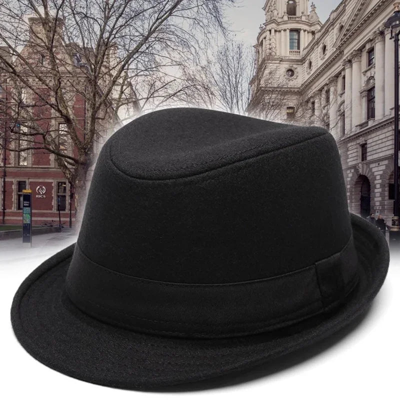 Close-up of the luxurious wool texture of the Midnight Whisper Fedora.