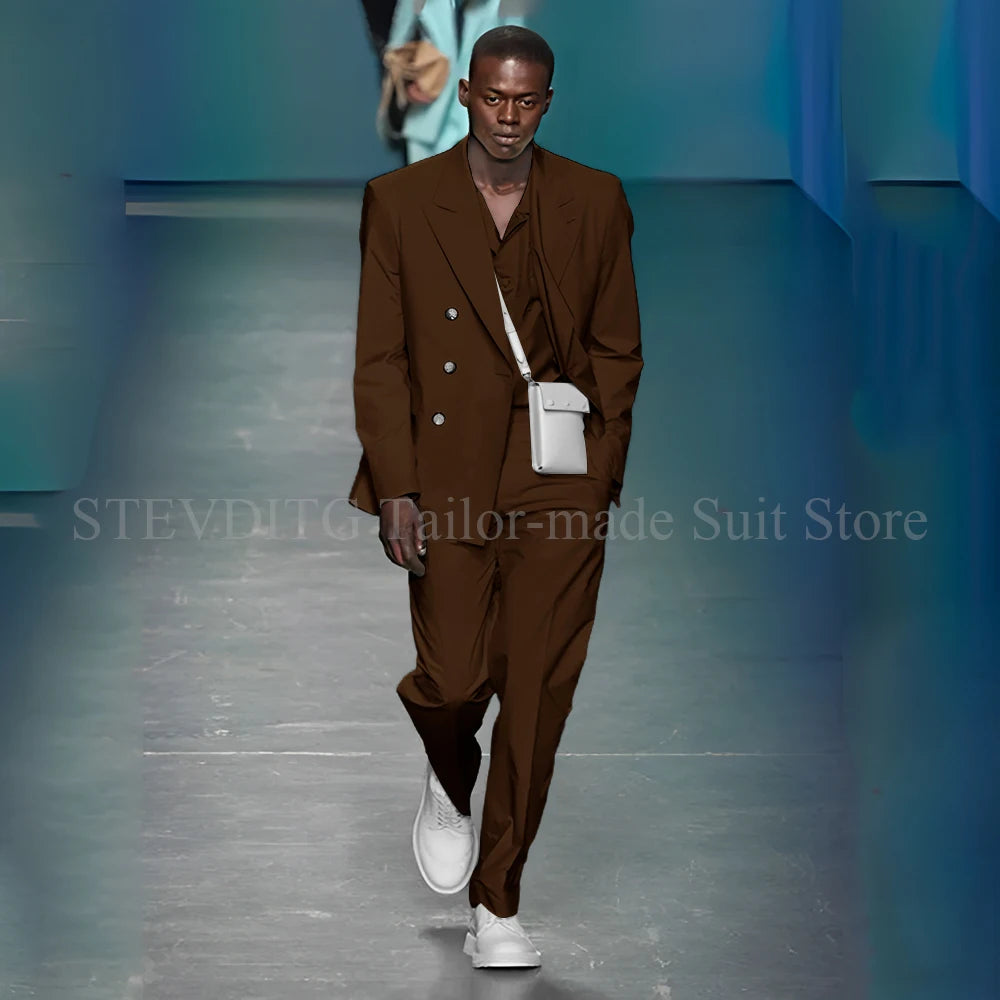 Azure Allure suit with a modern twist, ideal for upscale social gatherings.