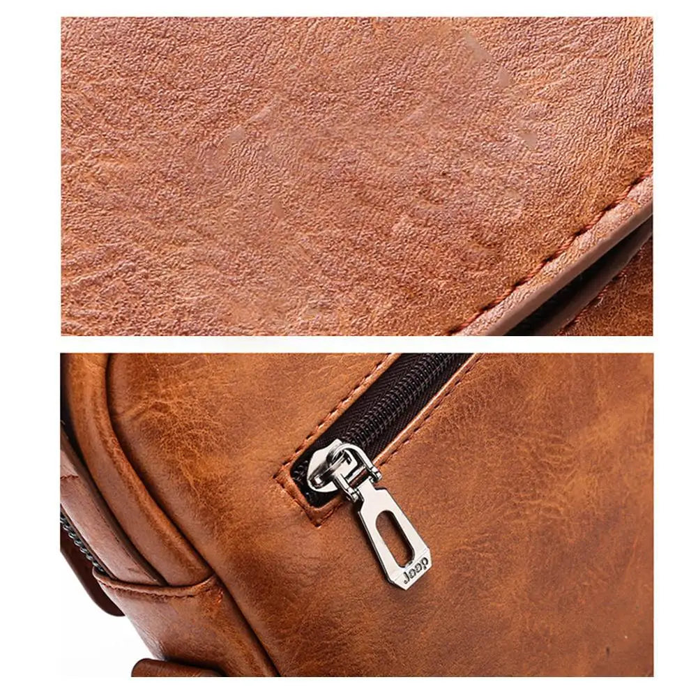 Men's brown messenger bag with crossbody strap perfect for weekend markets and gatherings